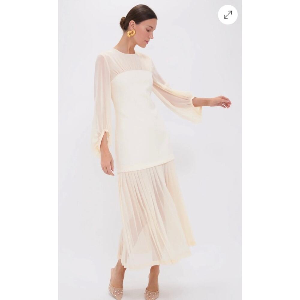 TUCKERNUCK Ivory Pleated Lorraine Dress Size NWT Medium